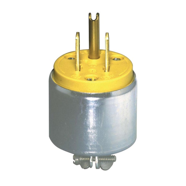 Leviton Leviton Commercial Armored Ground/Straight Blade Plug 5-15P 18-12 AWG 2 Pole 3 Wire C30-515PA-000 - main